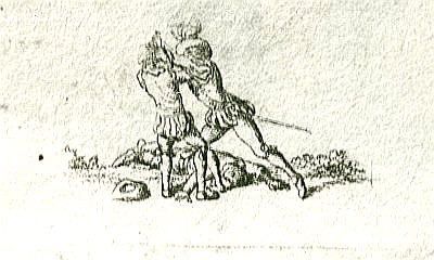 Chodowiecki and the Massacre of St Bartholomews Day - Men fighting