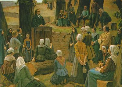 Protestant service in the desert - L'Assemblée du Désert