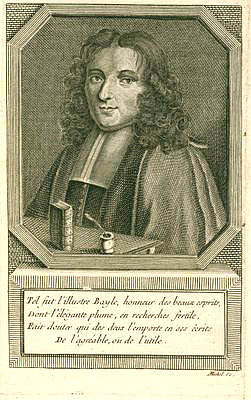 Bayle, Pierre<br>1647-1706<br>Reformed philosopher, copper engraving