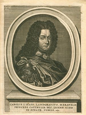 Carl, Landgrave of Hesse-Kassel<br>1654-1730<br>copper engraving