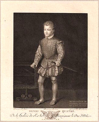 Heinrich IV. as a child<br>1553-1610<br>copper engraving by Tardieu